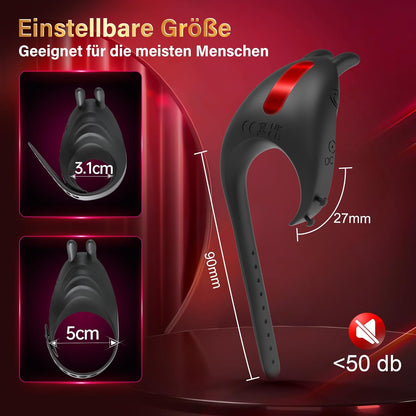 Rabbit Vibrator Penis Trainer Stimulator Cock Ring mit 7 Vibrationsmodi