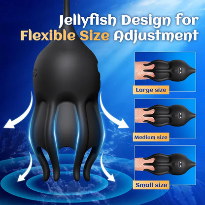 Elektrischer Penistrainer Vibrator Eichelstimulator mit 10 Vibrationsmodi