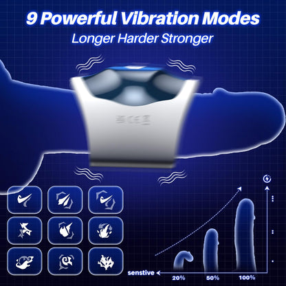 KI-Control Penistrainer Eichel Vibrator Masturbator Stroker mit 10 Vibrationsmodi