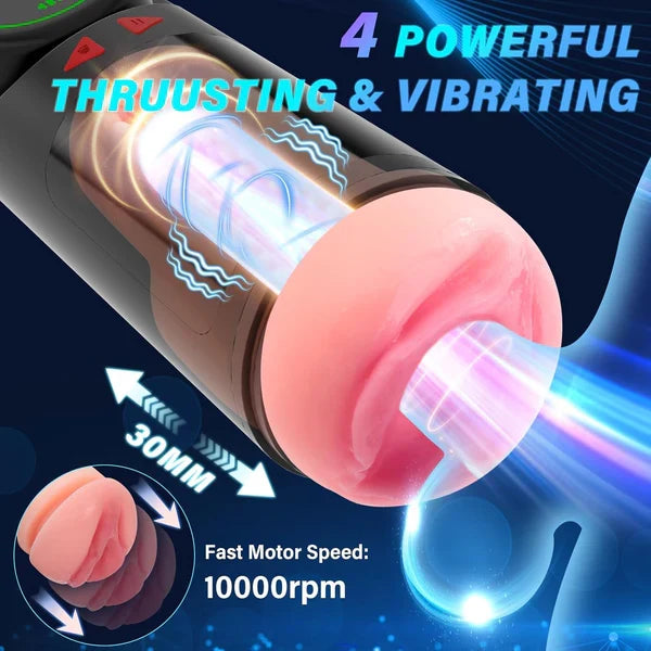 3 IN 1 Automatischen Masturbator Stroker Blowjob mit 4 Saug und Vibrations und Stoßmodi
