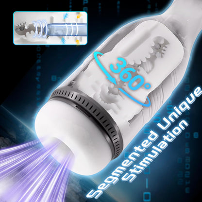 6 IN 1 Verbesserter Automatischer Masturbator Sexmahine mit 6 Vibrations & 4 Saugmodi