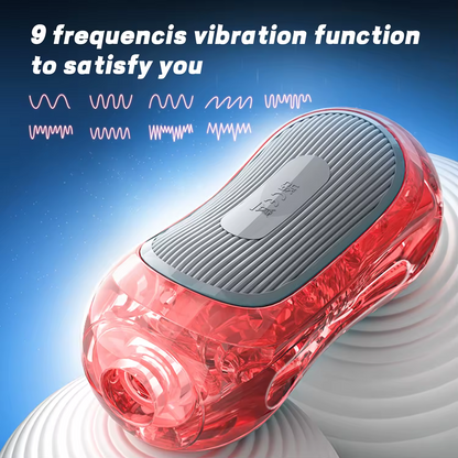 Automatischer Penistrainer Vibrator Taschenmuschi mit 9 Stoß und 9 Rotationsfunktionen
