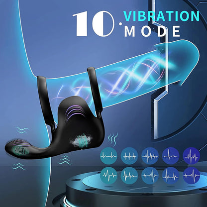 Penistrainer Vibrator Cock Ring Eichel Massager mit 10 Vibrationsmodi