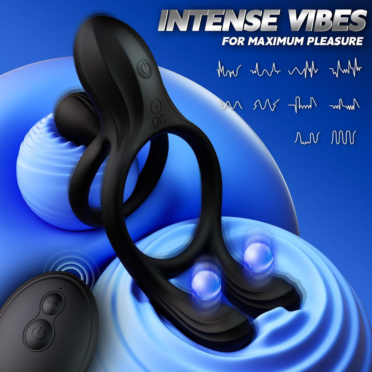 3 IN 1 Multipunkt Penistrainer Vibrator Klitorisstimulator mit 10 Vibrationsmodi