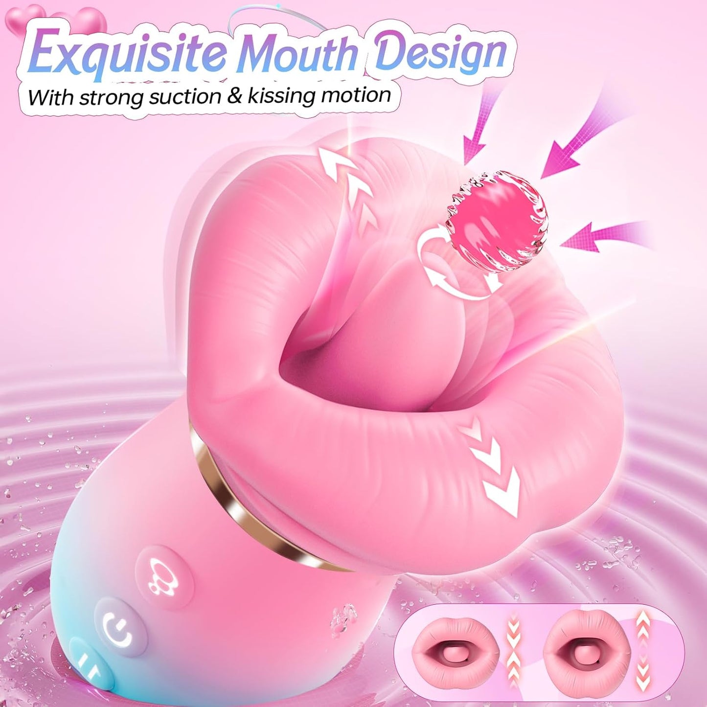 5 IN1 Saugvibrator Rose Toy mit 10 Vibrationsmodi & 4 Saugmodi