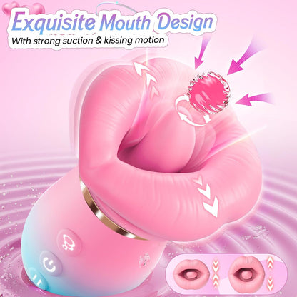 5 IN1 Saugvibrator Rose Toy mit 10 Vibrationsmodi & 4 Saugmodi