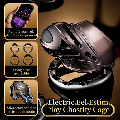 E-stim Keuschheitskäfig Chastity Cage mit 100 Stoßfrequenzstufen & 3 Stoßintensitätsstufe