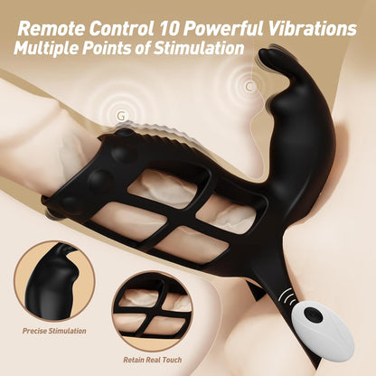 App Cock Ring Cage Penistrainer Vibrator Penishullen mit 10 Vibrationsmodi
