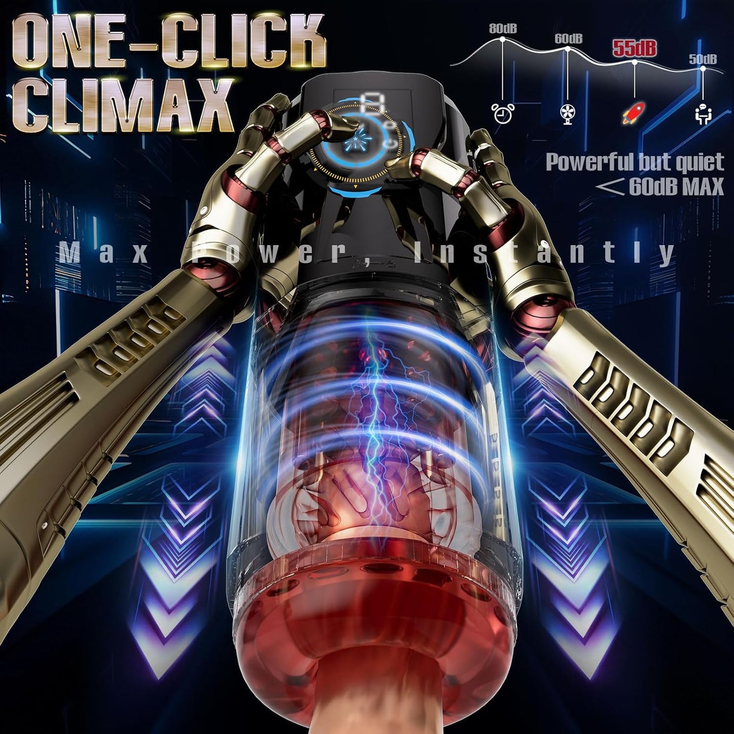 Automatischer KI-Masturbator Stroker Blowjob Sexmachine mit 12 Stoßmodi und 360° Rotation