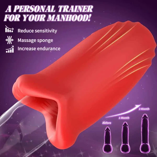 App-gesteuerter Oral Masturbator Penistrainer Blowjob mit 9 Vibrationsstufen