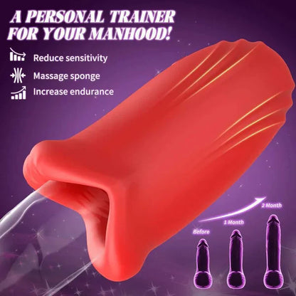 App-gesteuerter Oral Masturbator Penistrainer Blowjob mit 9 Vibrationsstufen