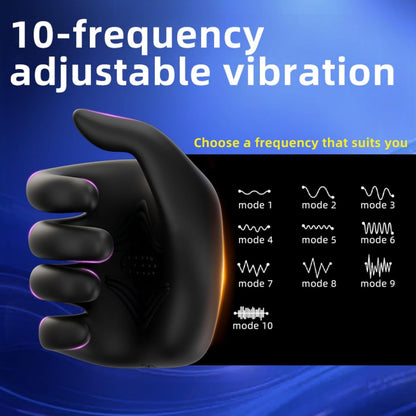 360° Umfassender Penistrainer Eichelvibrator mit 10 Vibrationsmodi & APP-Steuerung