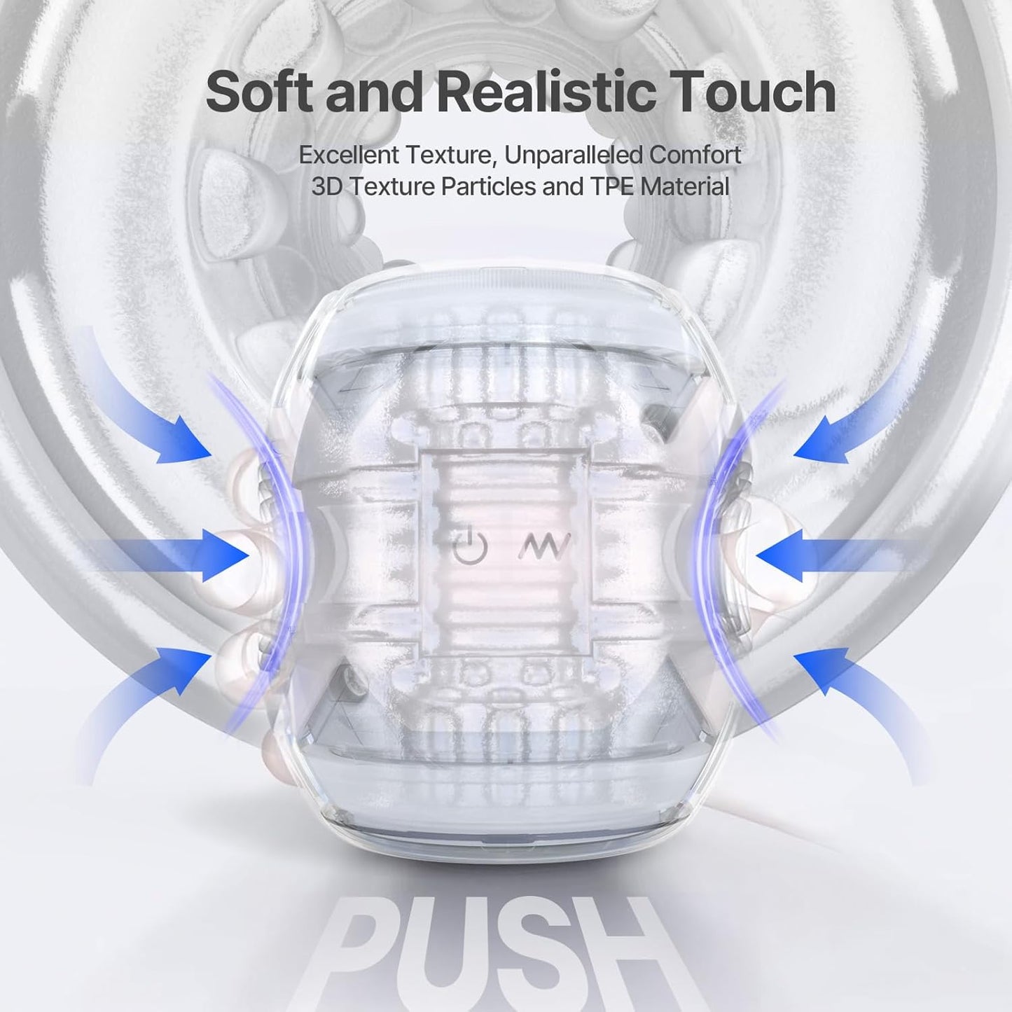 Elektrisch Penistrainer Stroker Blowjob Masturbatoren mit 10 Intensive Vibrationen
