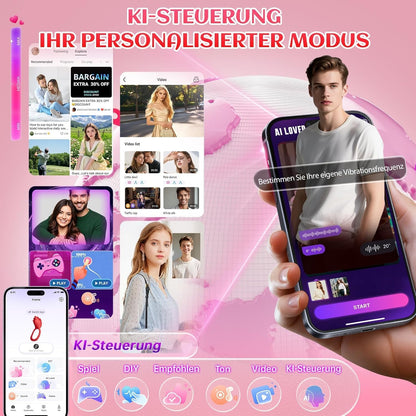KI-Dialog Vibratorensets Butterfly Klitoris Vibrator mit 9 Vibrations