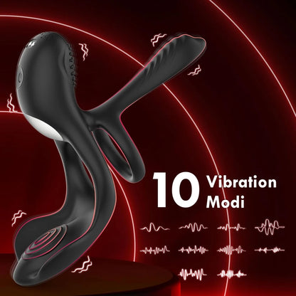 3 IN 1 Paare Vibrator Penisringe Erektion Stimulator mit 10 Vibrationsmodi