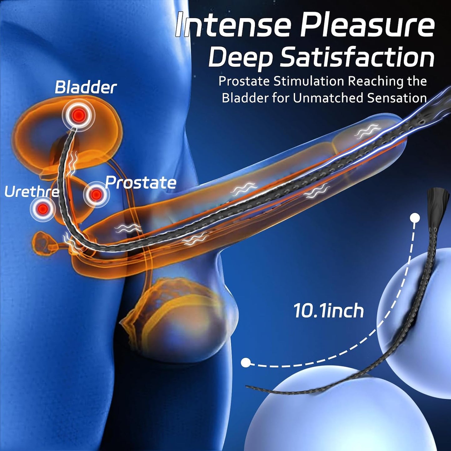 Oktopus Tentakel-Sonden Harnröhrenvibrator Prostata-Massagegerät Penisplug mit 10 Vibrationsmodi