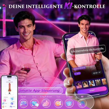 KI-interaktiven Dildo Vibrator Analvibratoren mit 9 Stoßfunktions