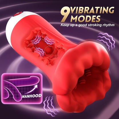 4 IN 1 Penistrainer Vibrator Tasche Pussy Druckmasturbator mit 9 Trainingsschubmodi