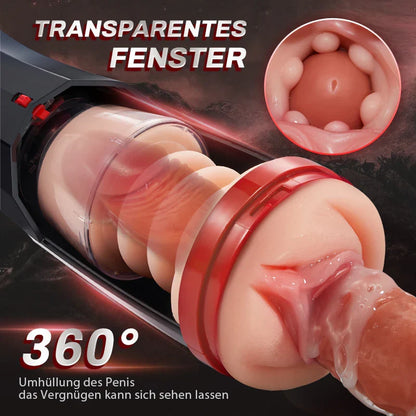 Automatischer Masturbator Stroker mit 10 Vibrationsmodi 5 Teleskopmodi und Saugfunktion