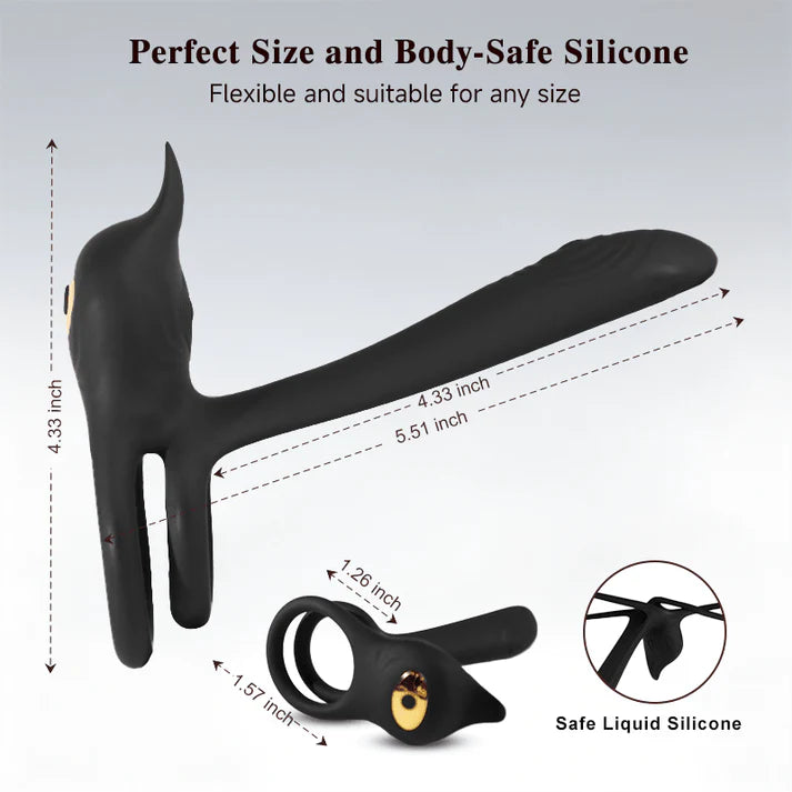 3 IN 1 Cock Ring Penis Vibrator Stimulator mit 10 Vibrationsmodi
