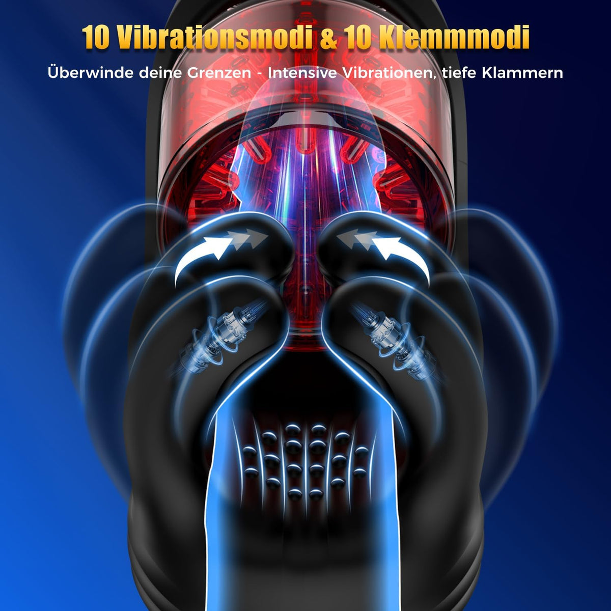 3 IN 1 Penistrainer Eichelvibrator Stroker Blowjob mit  9 Rotations und Vibrationsfunktionen