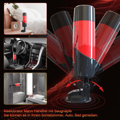 Elektrischer Masturbator Stroker Blowjob Sexmachine mit 7 Teleskop & Rotation