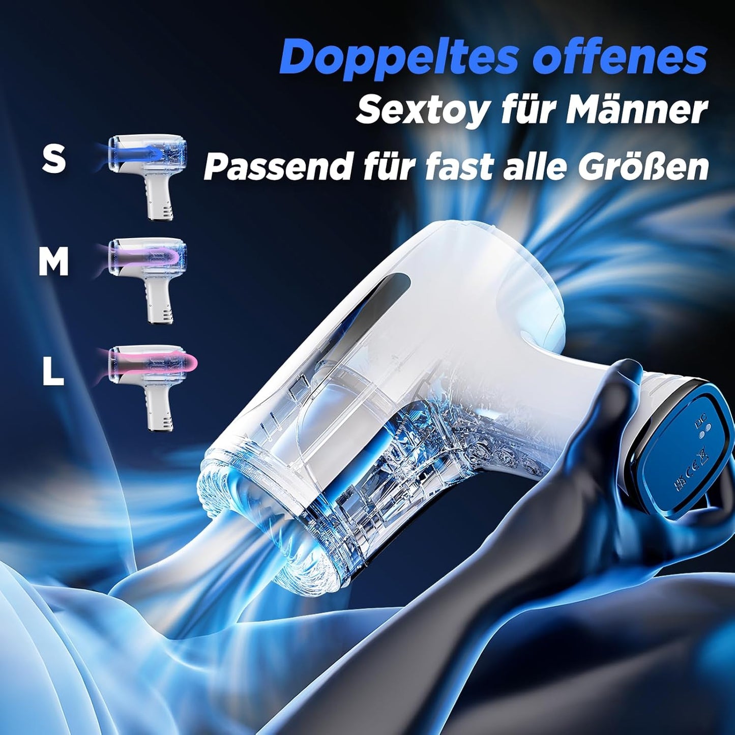 Abnehmbar Elektrischer Masturbator Sexmaschine Stroker mit 4 Stoß & Vibrationsmodi
