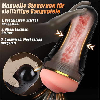 Verlängert & Verstärkt Realistisch Masturbator Tasche Muschi Stroker Blowjob