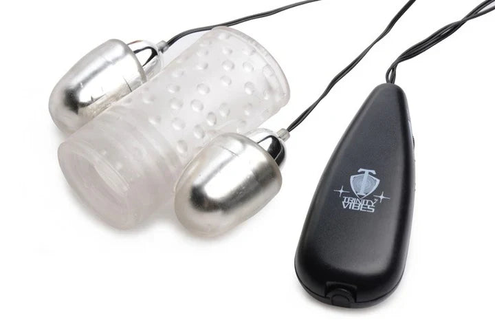 Doppelvibrierende Penishülle Eicheltrainer mit Kraftvollen Vibrationen