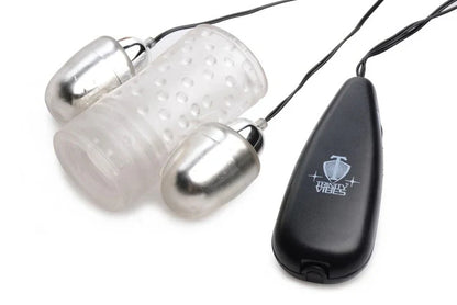 Doppelvibrierende Penishülle Eicheltrainer mit Kraftvollen Vibrationen