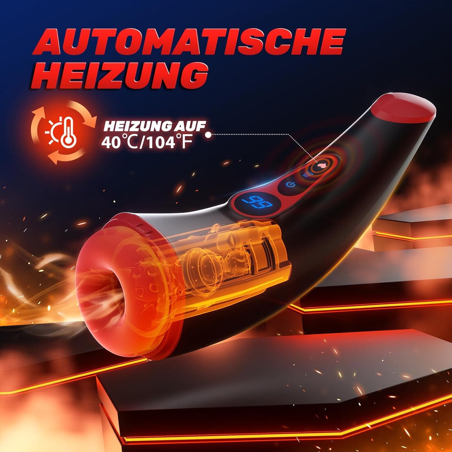 Elektrischer Masturbator Stroker Blowjob mit 9 Saugmodus & 9 Vibrationsmodi