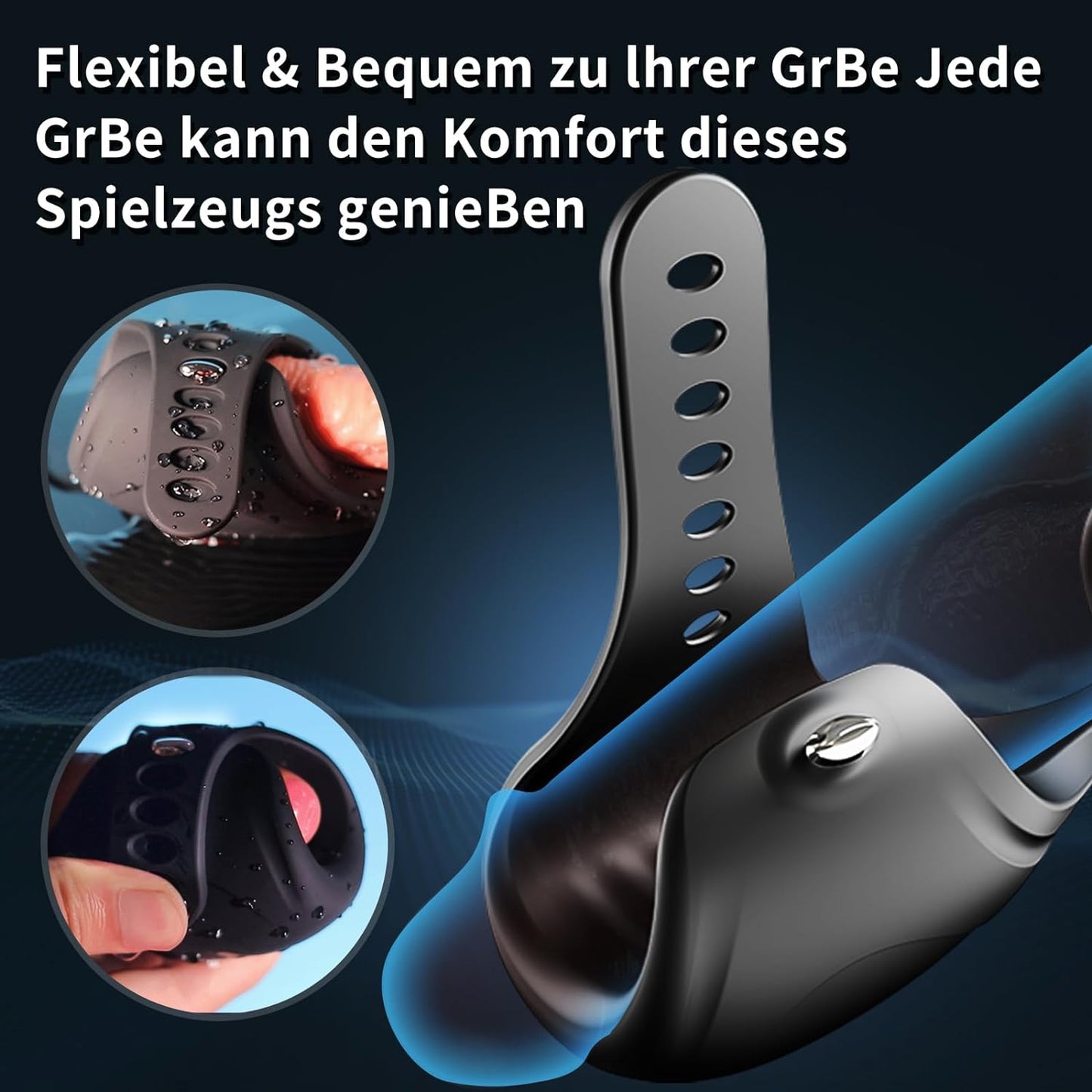 2 in 1 Penistrainer Vibrator Cockring Stimulieren Masturbator mit 10 Vibrationsmodi