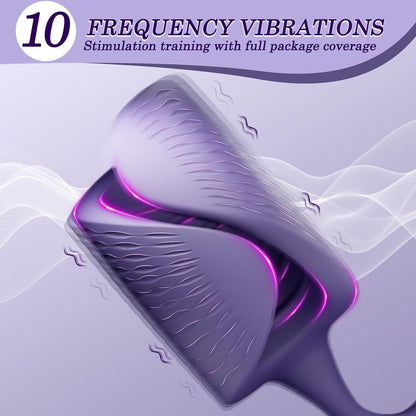 Penis Trainer Vibrator Cock RIng Massagegerät mit 10 Verschiedene Vibrationsmodi