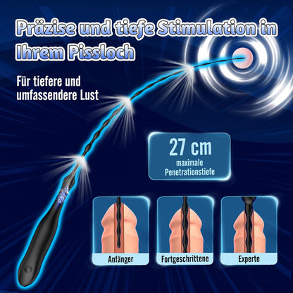 Urethral Dilator Dilatoren Penis Plug Stimulator Vibrator mit 10 Vibrationsstufen