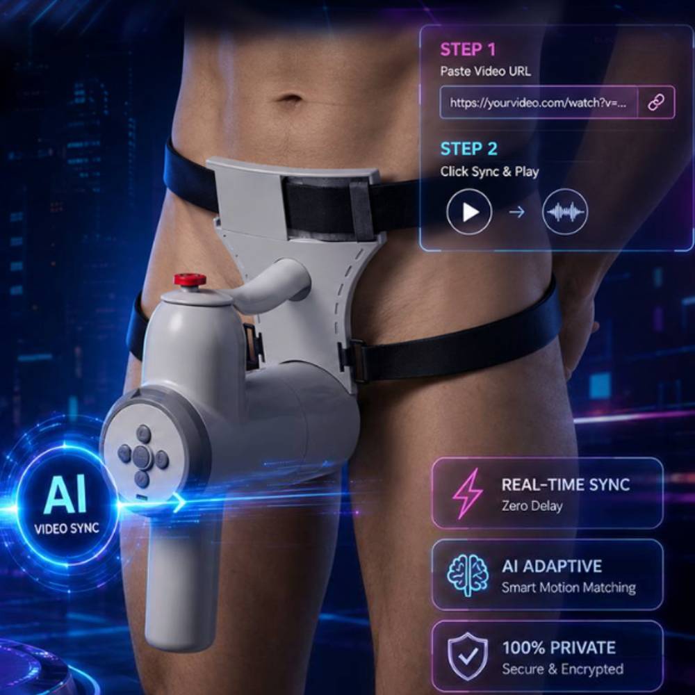 Freihändig Bedienbarer Automatischer Masturbator Blowjob Machine mit 8 Stoß & Saugmodi