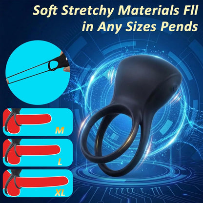 E-Stim Cock Ring Penis Trainer Stimulator mit 10 Vibrationsmodi und 5 Elektroschocks