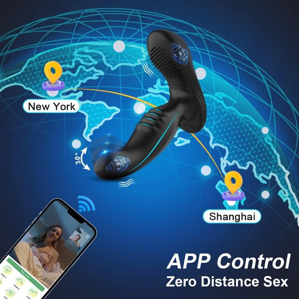 Analplu Vibrator  Prostata Massagegerät mit 9 Schwing und Vibrationsmodi