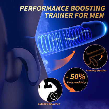 Eicheltrainer Penistrainer Vibrator Massage mit 10 Vibrations & Rotationsmodi