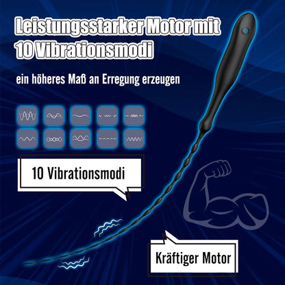 Urethral Dilator Dilatoren Penis Plug Stimulator Vibrator mit 10 Vibrationsstufen