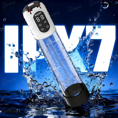 Elektrische Penis-Wasserpumpe Erektionsverlängerung mit 4 Trainings & 3 Saugmodi