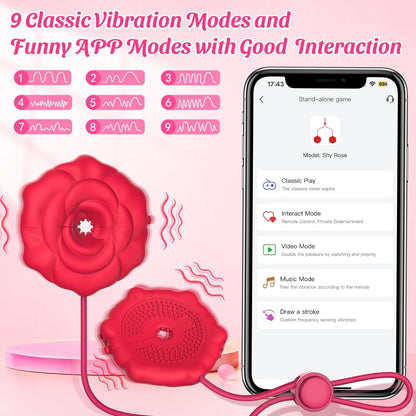 APP-Fernbedienung Nippelklemmen Vibrator Massagegerät mit 9 Vibrationsstufen