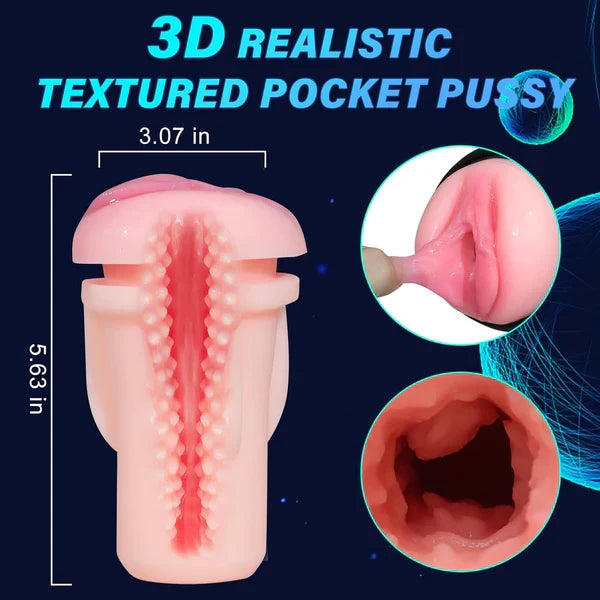 3 IN 1 Automatischen Masturbator Stroker Blowjob mit 4 Saug und Vibrations und Stoßmodi