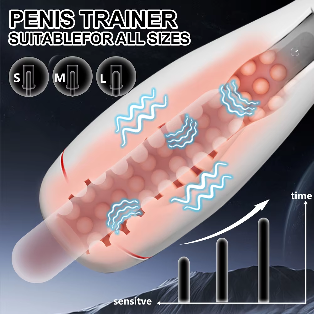 Automatische Masturbator Blowjob Penistrainer mit 10 Vibrationsmodi
