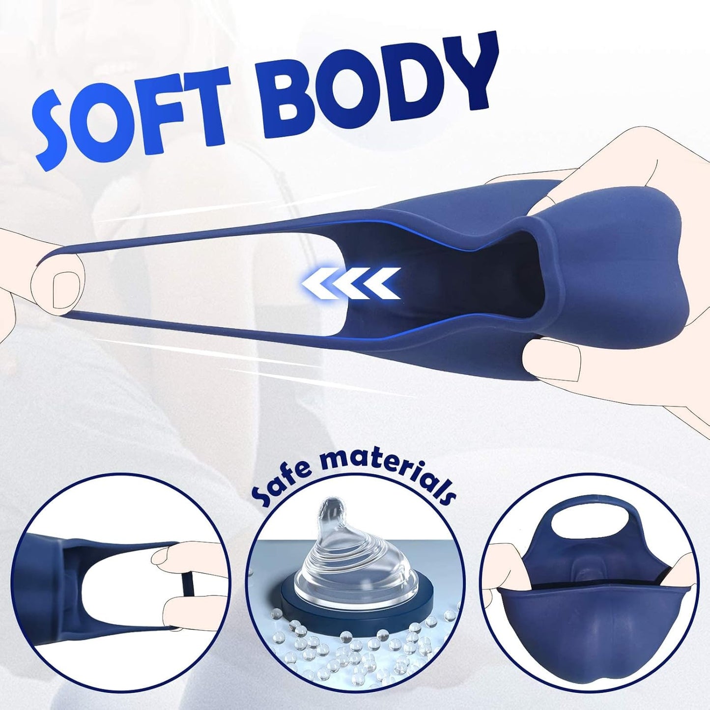 Hodenmassagegerät Cock Ring Penistrainer Vibrator mit 10 Vibrations und Pulsationsmodi