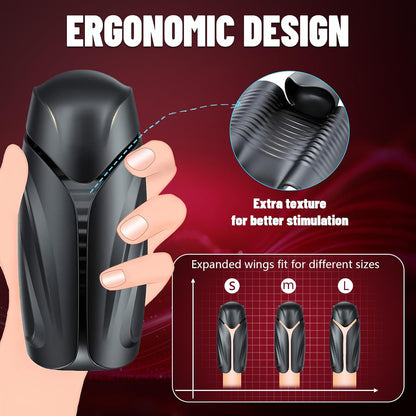 Freihändiger Penis Trainer Vibrator Eichelstimulator mit 10 Vibrationsmodi