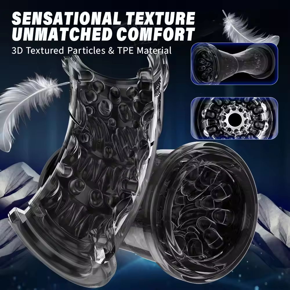 Elektrischer Penistrainer Vibrator Masturbator mit 8 Rotationsmodi und Stoßfunktion