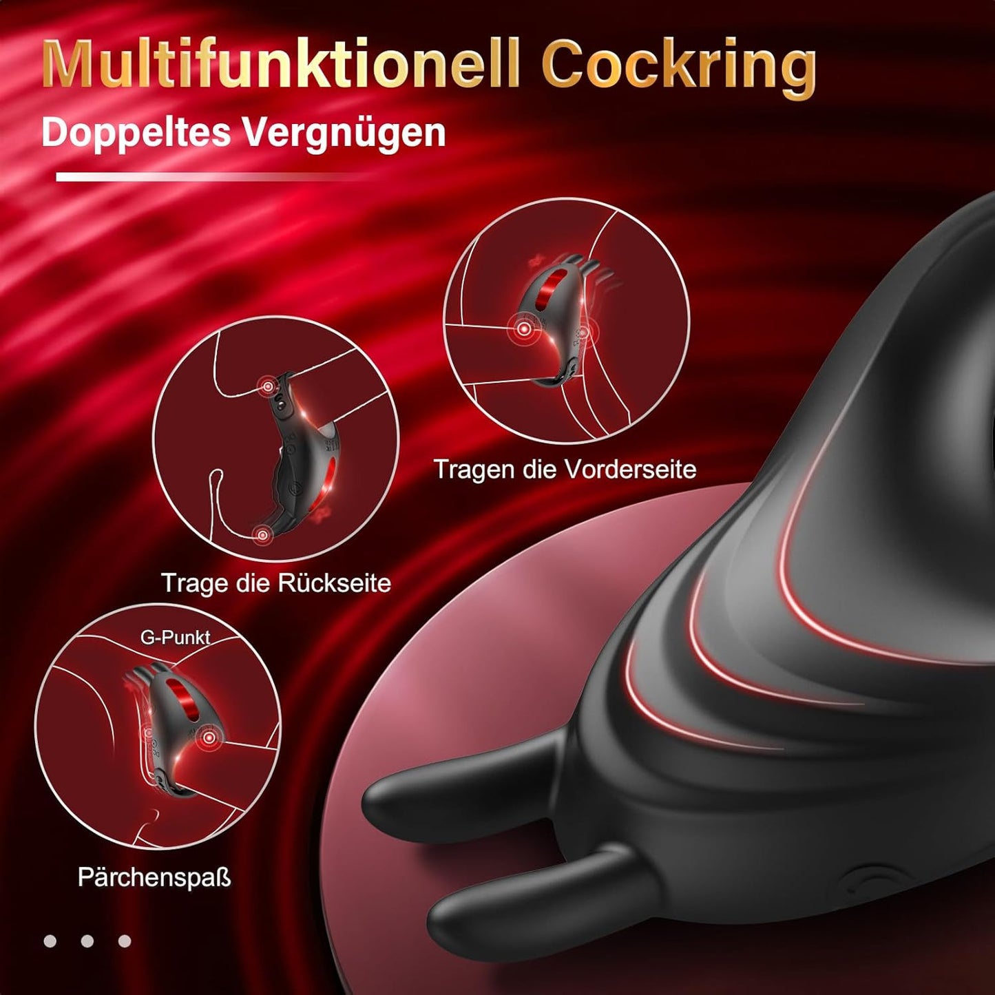 Rabbit Vibrator Penis Trainer Stimulator Cock Ring mit 7 Vibrationsmodi