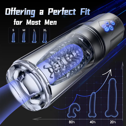 Automatischer Masturbator Penispumpe Blowjob mit 9 Stoßrotationen und 9 Vibrationen