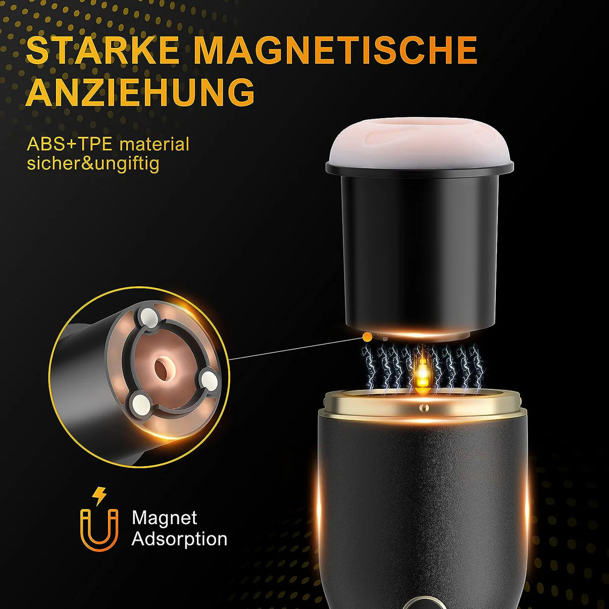 Elektrischer Masturbator Penis Trainer Stroker Blowjob mit 6 Rotations Massagefunktion