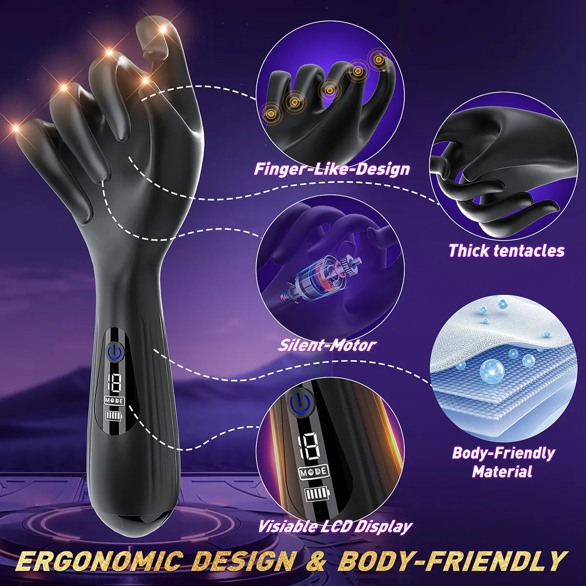 LED-Anzeige Penis Trainer Massagegerät Masturbator mit 10 Vibrationsmo